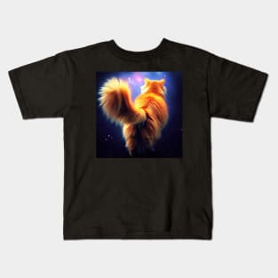 Cat Walking In Space Kids T-Shirt